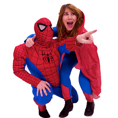 party-entertainers-spiderman-supergirl - JoJoFun London Kids Party  Entertainers